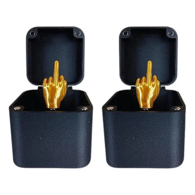 Desk Decoration Christmas Supplies Fun Gag Gifts Surprise Gift Box Toys Middle Finger in the Box Accessories Crafts Decor
