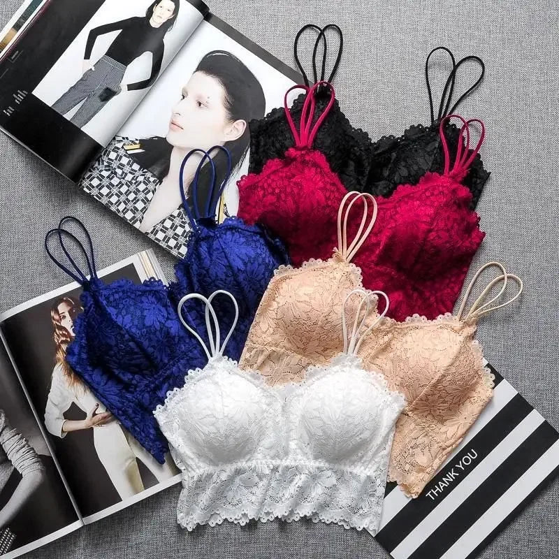 Women's Lace Bra Wireless Push