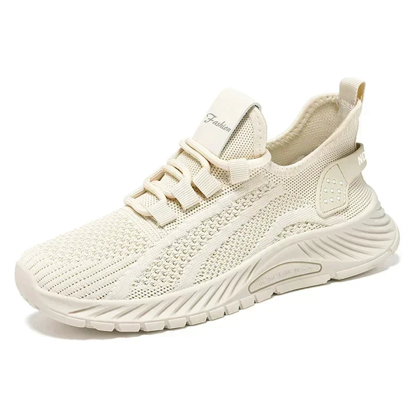 2025 Designer Women Casual Sneakers Sports Shoes Fashion Brand Lace Up Loafers Female Knitted Mesh Breathable Shoes for Women