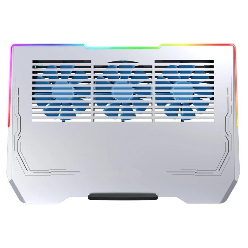Aluminum LED Gaming Laptop Cooling Pad Laptop Cooling Stand External Cooling Fan Cooling Laptop with USB/USB C Port