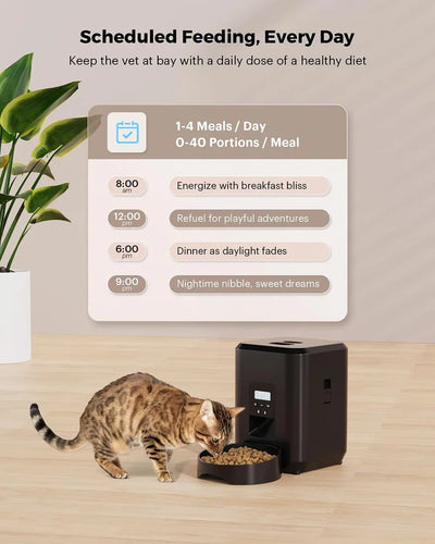 2L Automatic Pet Feeder Smart Food Dispenser For Cat And Dog Regular Quantitative Feeding With Record Feeding Bowl Pet Supplie