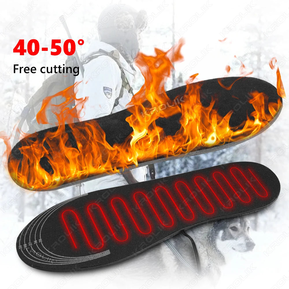 UPAKME Outdoor Sports USB Heated Insoles Electric Foot Warmers for Winter Indoor Sedentary Office Winter Thermal Insoles