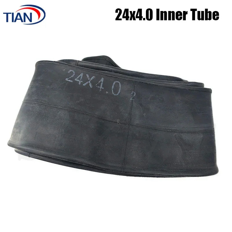20/24/26 Inch Beach Bike Snow Bike Inner Tube 20x4.0/24x4.0/26x4.0 AV Schrader Electric Bike Fat Tire Cycling Tyre Rubber Tube
