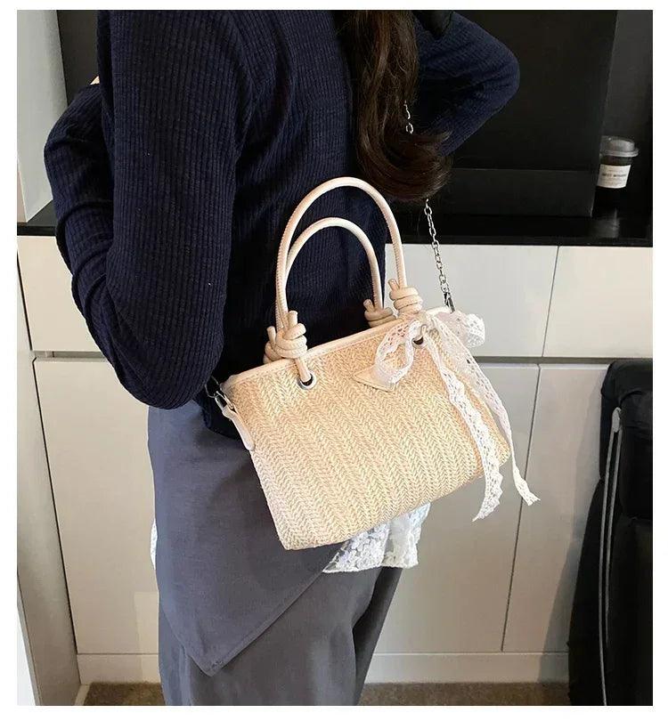 High-quality designer tote bag for women - spacious leather handbags with reinforced handles & fashionable metal logo