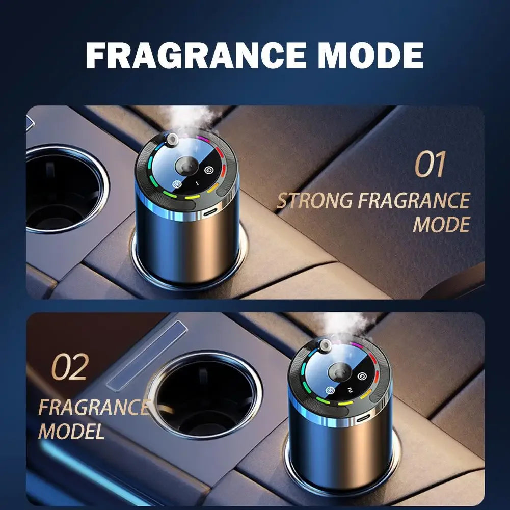 Car Aroma Diffuser With LED Starry Ambient Light 50ml Cologne Perfume Car Air Freshener Flavoring For Cars Fragrance Diffusers