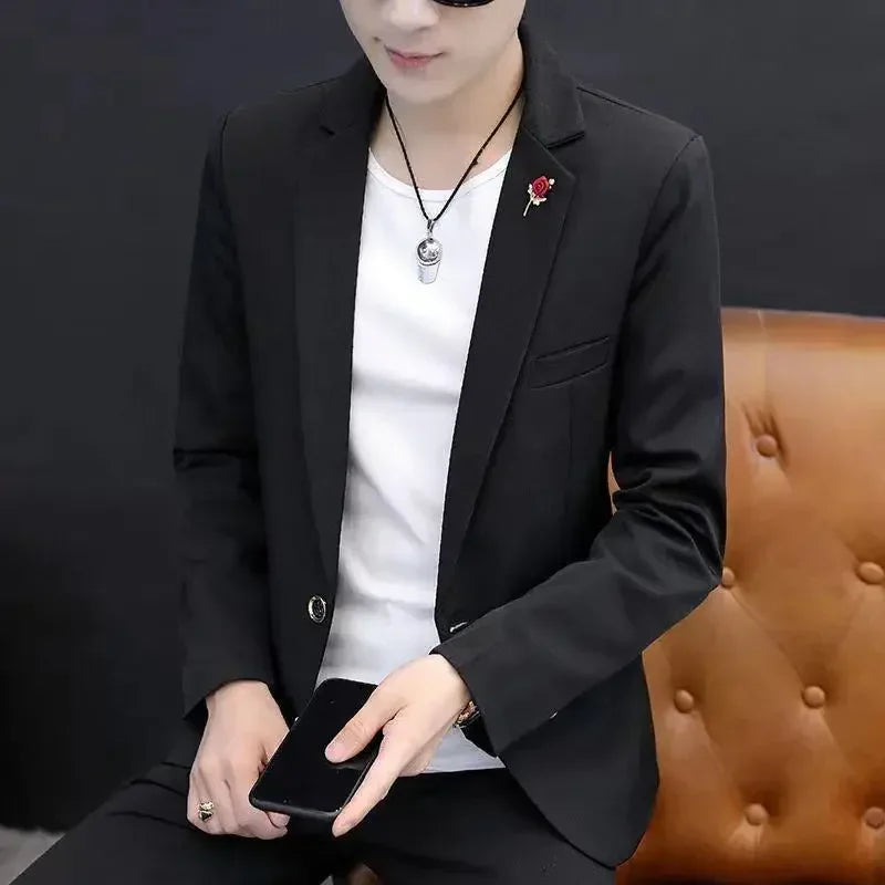 Plaid Male Blazer Brown Men's Suit Jackets Single Breasted Coat Fashion 2024 Fashionable High Quality Classic Luxury Designer