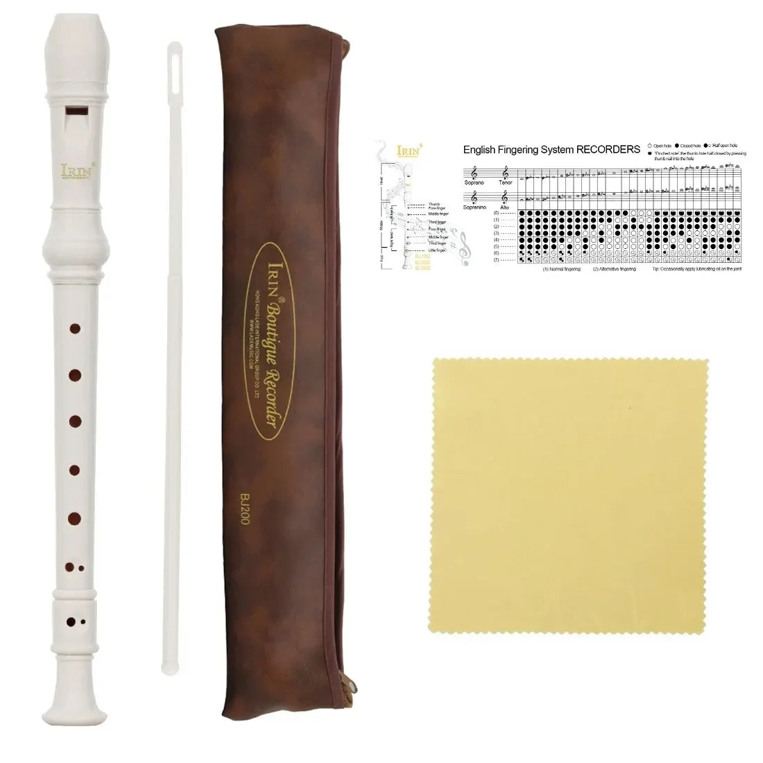 IRIN Baroque Clarinet Woodwind Instrument Recorder Soprano Vertical Flute With Musical Instrument Accessories Beginner Gift