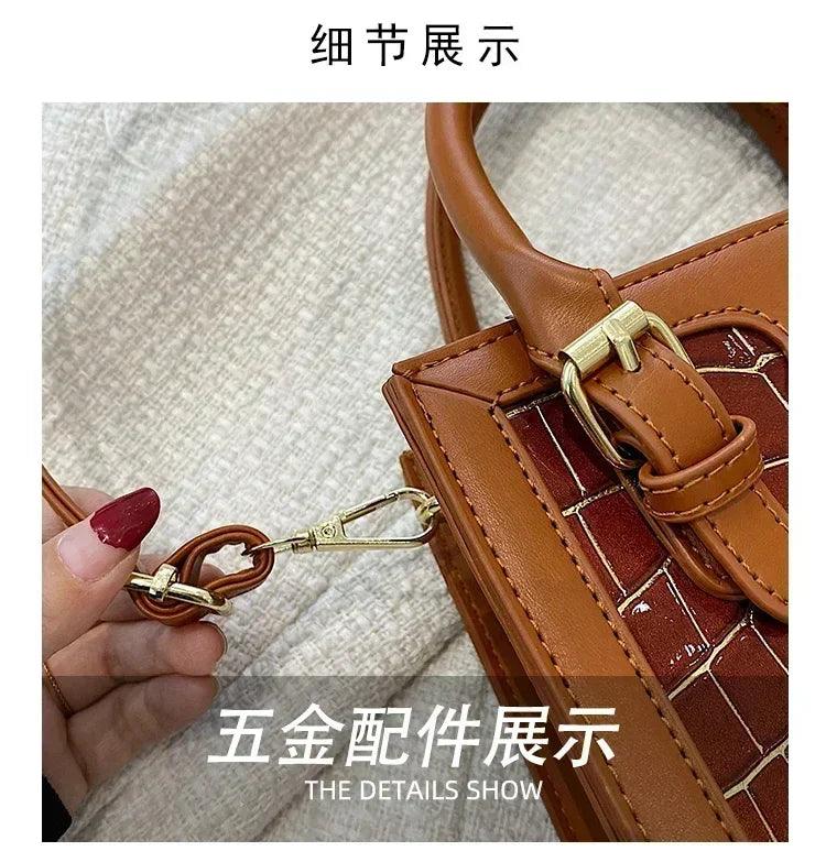 Elegant classic designer paris fashion inspired handbag for women with minimalist vintage charm and logo