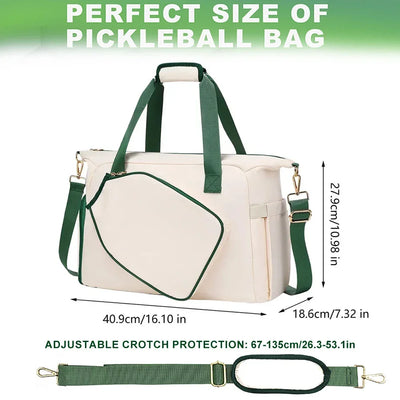 Large Pickleball Duffle Bag with Shoe Compartment