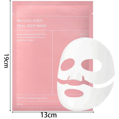 Absorbable Bio Collagen Face Mask Shrink Pores Deep Hydrating Overnight Mask Moisturizing Refreshing Brightening Face Skin Care