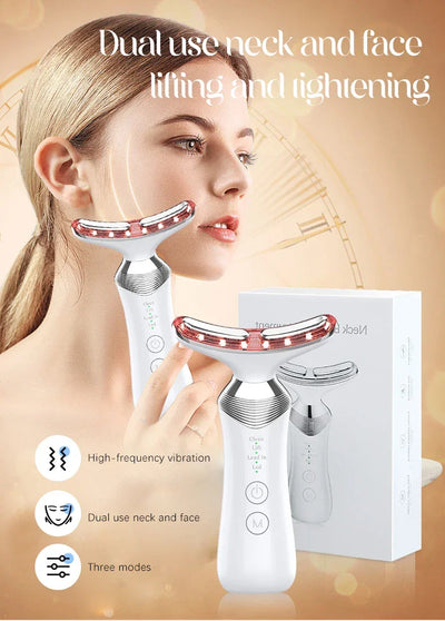 Neck EMS Photon Therapy Beauty Facial Lift Machine Facial Massager Firming Double Chin Anti Wrinkle Neck Lifting Beauty Device