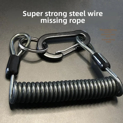 Fishing Lost Rope Boat Fishing Sea Fishing Gear Accessories Anti-lost Rope Outdoor Mountaineering Camping Steel Wire Spring R...