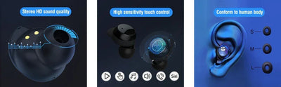 Wireless Earbuds Wireless 5.3 Headphones 48Hrs Music Bluetooth Earphones with Charging Case in Ear Headset with Mic LCD Display