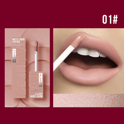 Matte Ink Liquid Lipstick Long Lasting Velvet Nude Lip Gloss Non-stick Cup Waterproof Lips Tint Waterproof Make Up