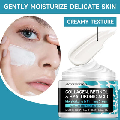 Retinol Collagen Facial Care Moisturizing Cream Deeply Nourishes Suitable for Dry and Rough Skin Aging Face Cream Moisturizing