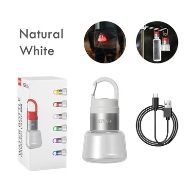 LED Bottle Light Camping Lantern with Flowing Light USB Portable Handheld Hanging Bottle Lamp Outdoor Multi Use