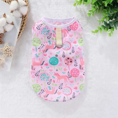 Summer Pet Dog Cooling Vest Cartoon Soft Clothing Summer Casual Shirts Small Medium Large Dogs Puppy French Bulldog Clothes