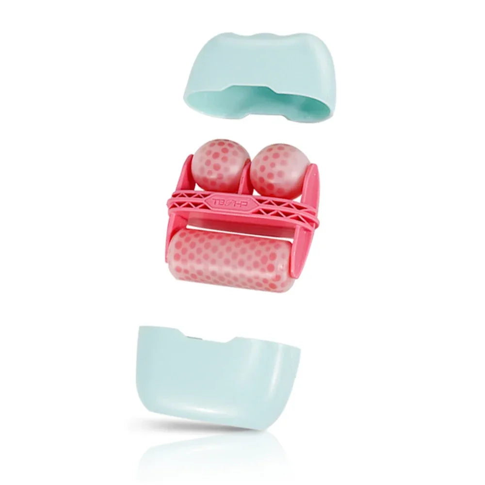 Cool Facial Eye Massage Face Ice Roller Double Roller Relieve Fatigue Pain Redness Skin Tighten Face Lift Reduce Swell Iceroller