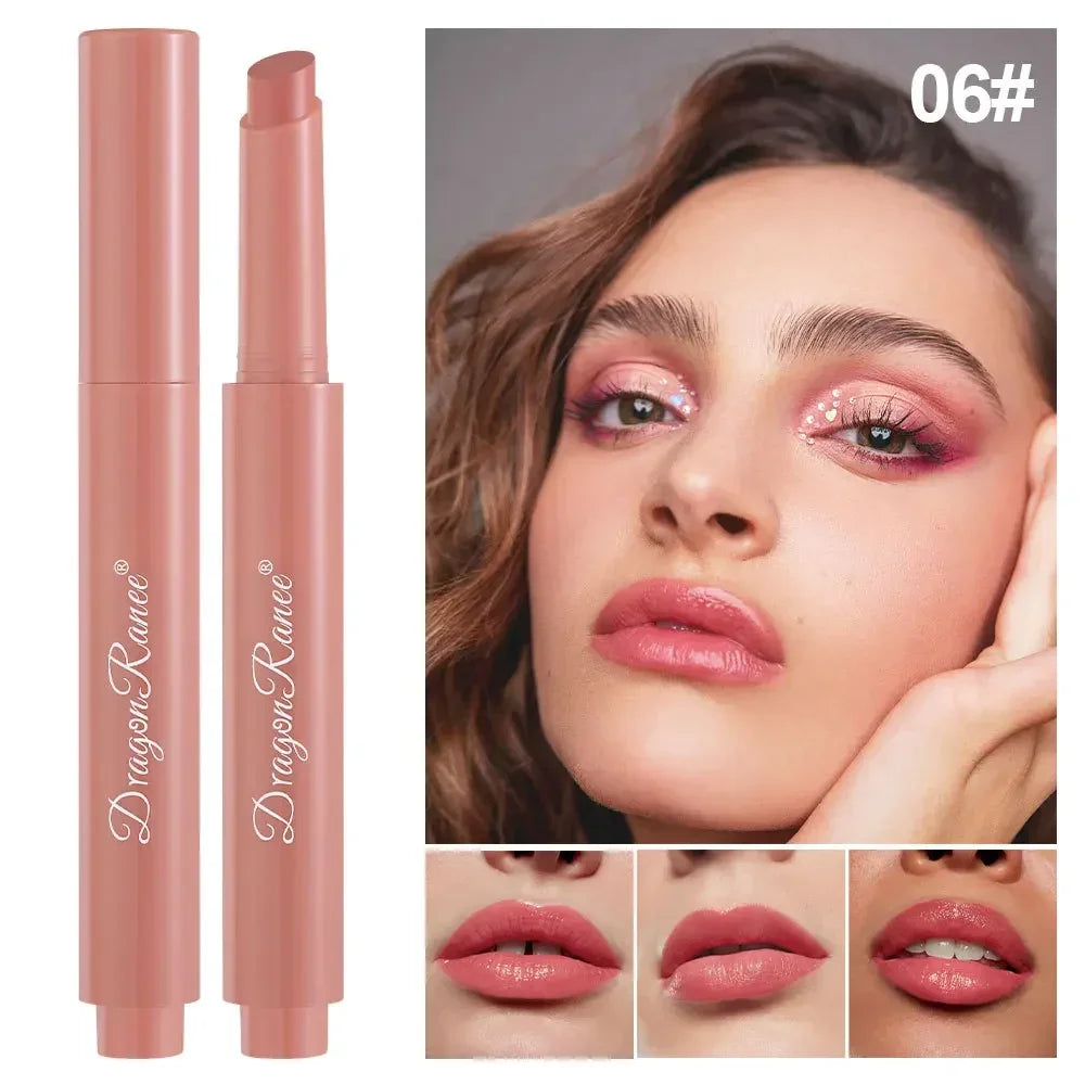Solid Lipstick Long-lasting Easy Color Lip Stain Moisturizing Lip Gloss Pearl Mirror Lipgloss Tint Sexy Red Lipstick Makeup