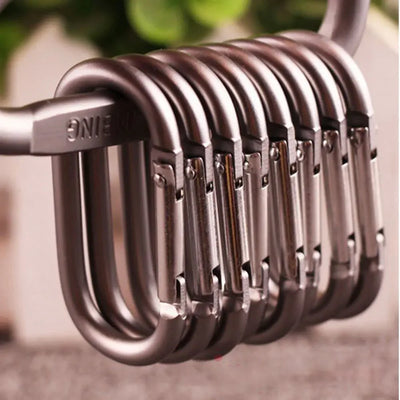 2/5/10pcs Alloy Aluminum Survival Gear Camp Mountaineering Hook Carabiners Carabiner Travel Kit Camping Equipment