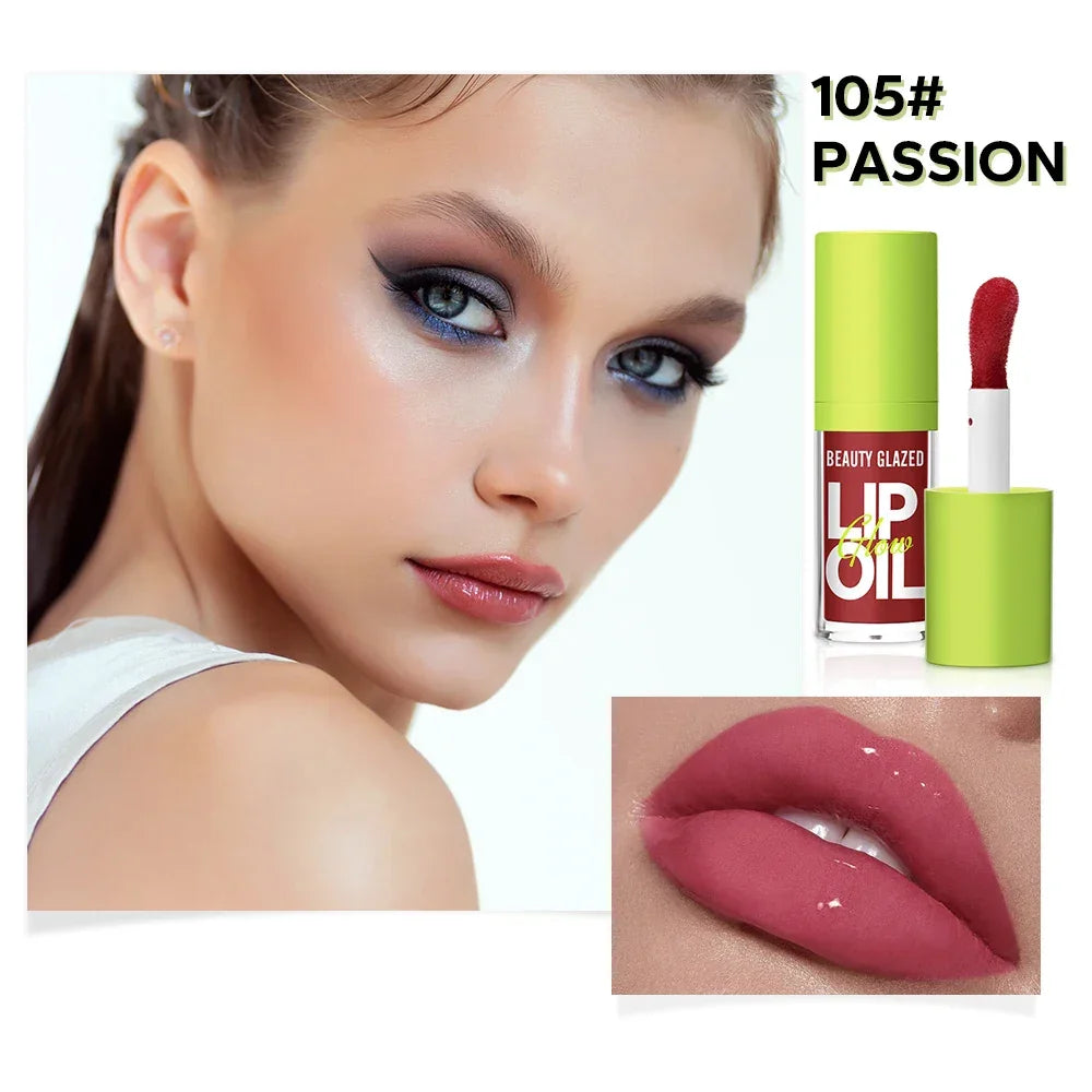 Beauty Glazed Rare Bright Lustrous Lip Essence Moisturizing Shine Shimmer Plumping Lip Tint  Care Oil Gloss for Lip Enhancement