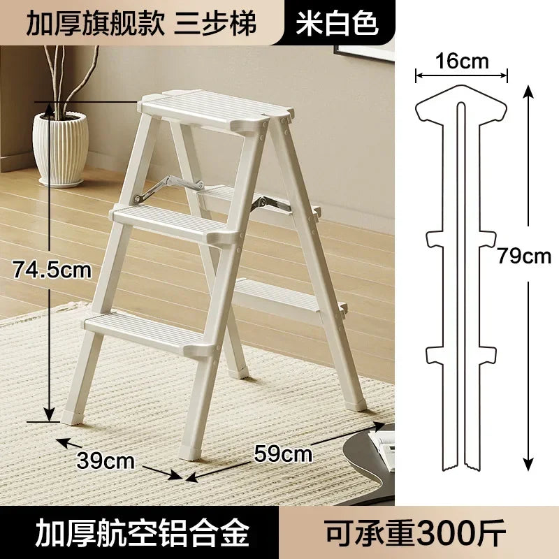 Lightweight Ladder Foldable Step Stools Home Outdoor Aluminum Alloy Folding Step Ladders Ascending Kitchen Ladder Furniture