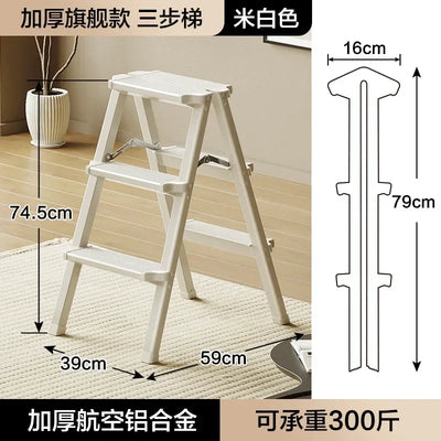 Lightweight Ladder Foldable Step Stools Home Outdoor Aluminum Alloy Folding Step Ladders Ascending Kitchen Ladder Furniture