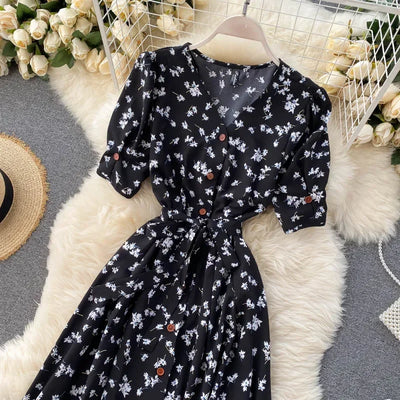 Korean Red elegant sexy Dress women Summer Autumn V-neck polka dot midi dress waist split dress vestidos de fiesta clothes