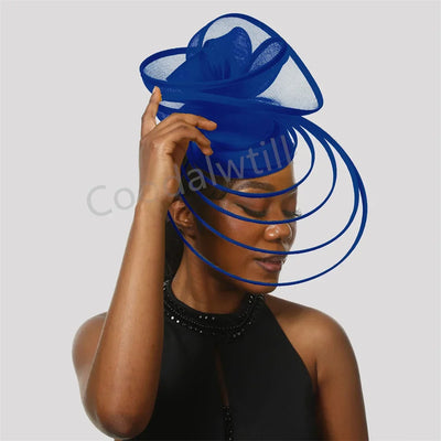 Church Fascinator Hat Wedding Mesh Headpiece Women Party Banquet Chapeau Cap Headband Ladies Party Tea Royal Ascot Pillbox Caps