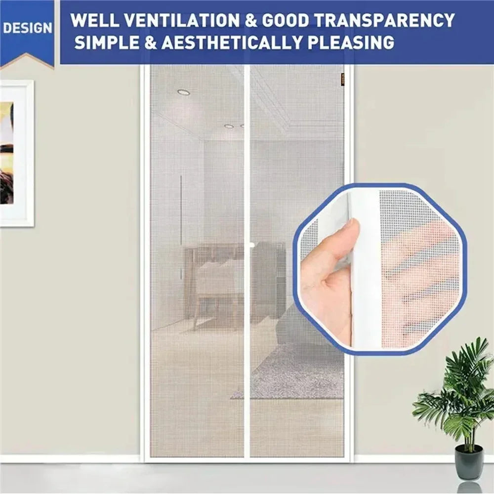 Anti Mosquito Fly Curtains For Doors Screen Magnetic Mosquito Net Door Window Automatic Closing Mesh For Kitchen Living Room