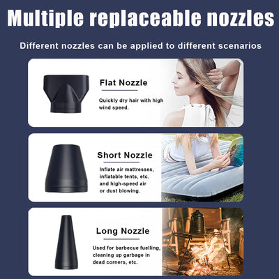 130,000RPM Compressed Air Duster Cordless Dust Cleaner, Replaces Air Cans, 7500mAh Rechargeable Air Blower for Computer Keyboard