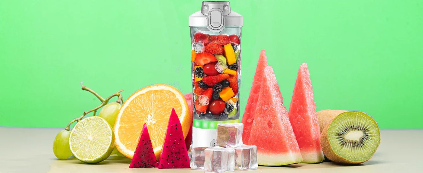 Portable Blender for Smoothies Shakes Juice Personal Small Mini Glass Mixer USB Rechargeable Electric Handheld Watter Bottle
