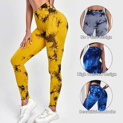 Tie Dye Yoga Sport Leggings For Women