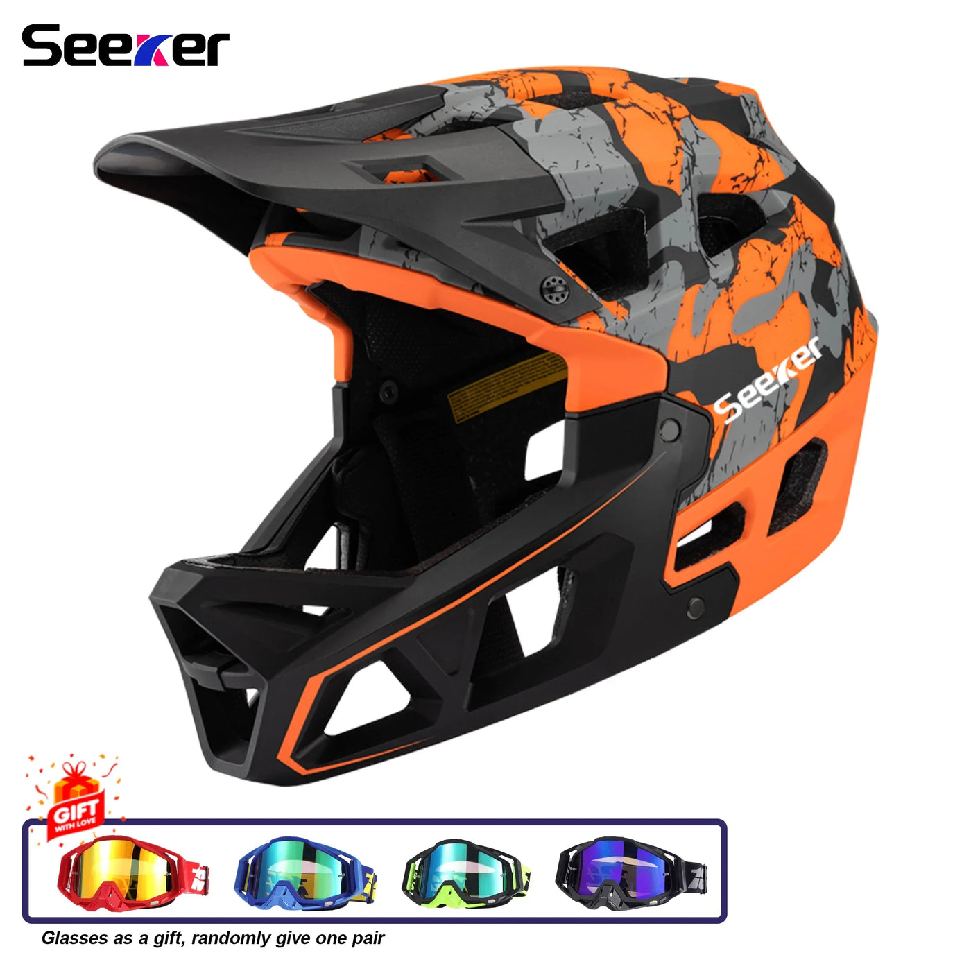 Seeker Mtb Mountain Bike Helmet Lightweight Breathable Speed Downhill Full Helmet Outdoor Adult Men And Women Cycling Helmets