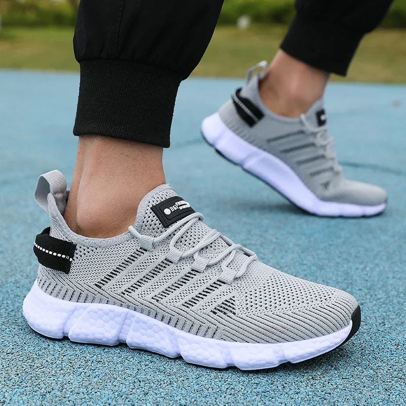 Breathable Mesh Men's Shoes Fashionable Versatile Lightweight Walking Shoes Men's Tennis Sports Outdoor Running  Fitness Shoes