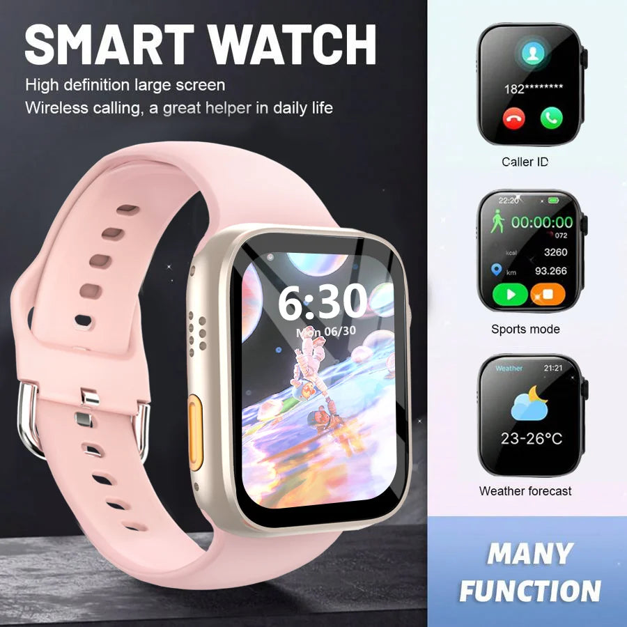 Smart Watch with 2.01-Inch HD Display – Wireless Calling/Dialing, Alarm/Message Notifications, Fitness Tracking, Music Control.