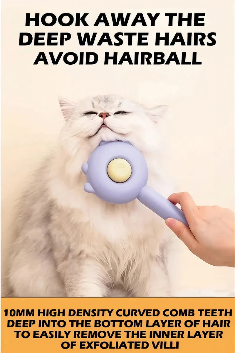 Pet Brush One Button Cleaning Brush Magic Beauty Cat Hair Brush Easy To Carry Re-Use Multi-Function Brush