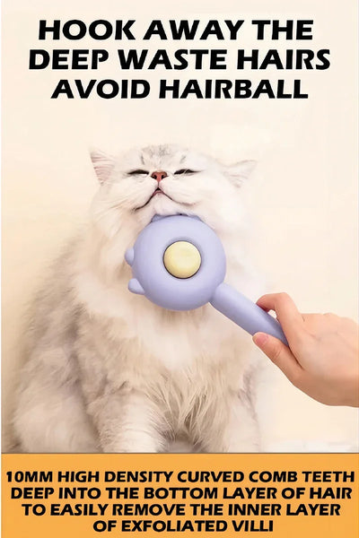 Pet Brush One Button Cleaning Brush Magic Beauty Cat Hair Brush Easy To Carry Re-Use Multi-Function Brush