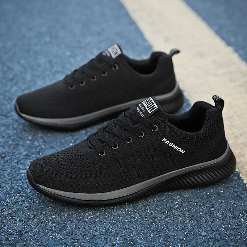 Athletic Shoes for Men Shoes Sneakers Black Casual Comfortable Knit Sneakers Breathable Athletic Running Walking Gym Shoes Men