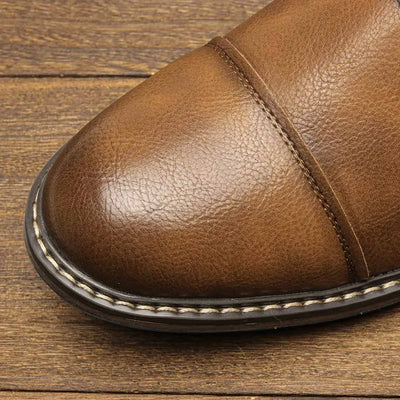 Men's Formal Shoes British Retro Brogue Shoes Mens Casual Business Leather Oxfords Men Office Dress Shoe Flats