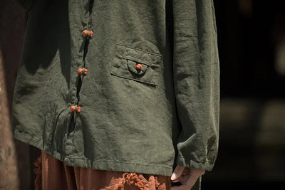 Women's Literary Vintage Ramie Linen Tops