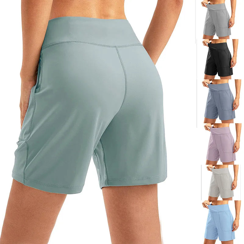 Seamless Sport Shorts For Women Summer Elastic Scrunch High Waist Push Up Tummy Control Gym Fitness Workout Yoga Shorts