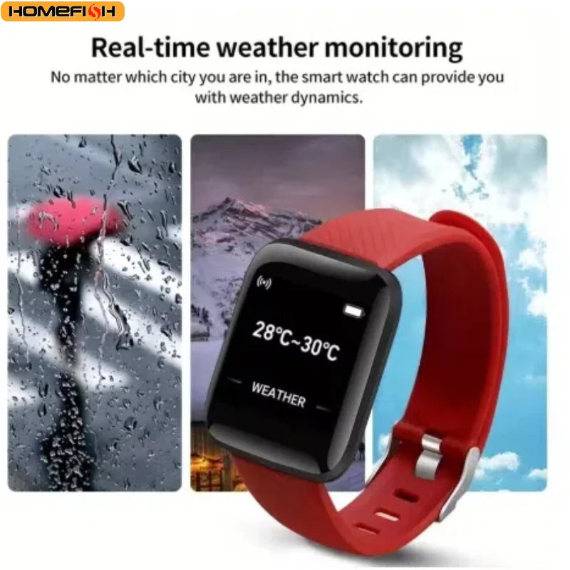 Multifunction Smart Watch For Men Women Kids Message Remind Music Control Sport Step Calories D13 Smartwatch Alarm Clock 116Plus