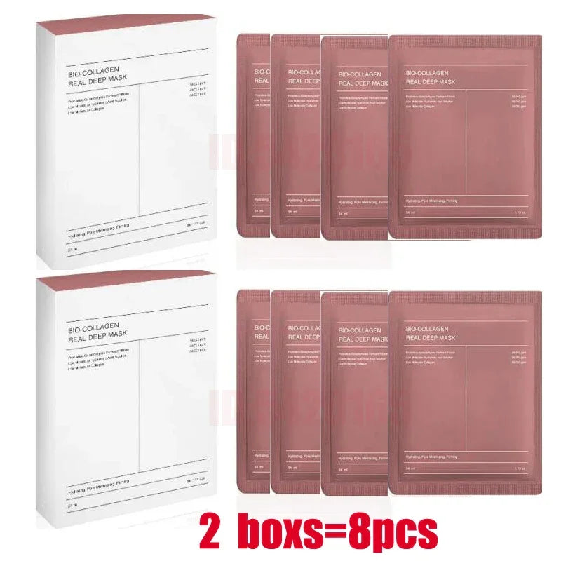 Deep Collagen Overnight Mask The Real Collagen Facial Sheet Masks Low Molecular Weight Collagen Elasticity Firming Moisturizing