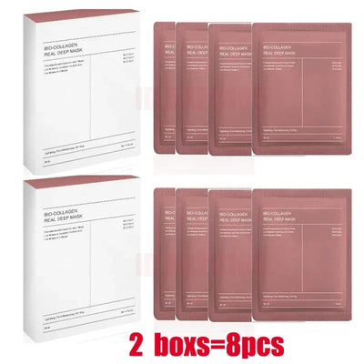 Deep Collagen Overnight Mask The Real Collagen Facial Sheet Masks Low Molecular Weight Collagen Elasticity Firming Moisturizing