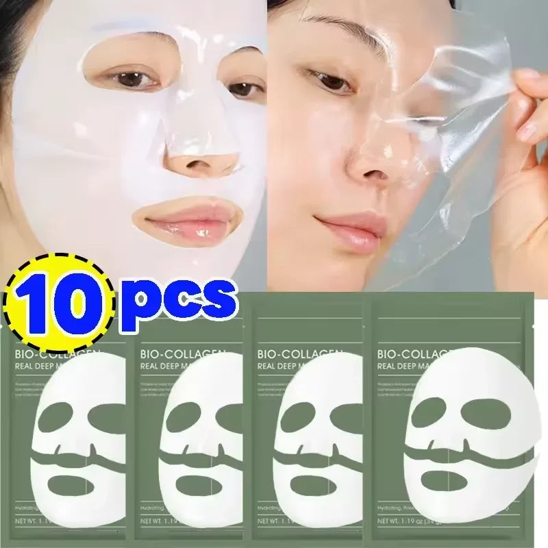 Bio-Collagen Face Mask Deep Moisturizing Overnight Mask Collagen Protein Hydrogel Soft Gel Mask Brightening Firming Skin Care