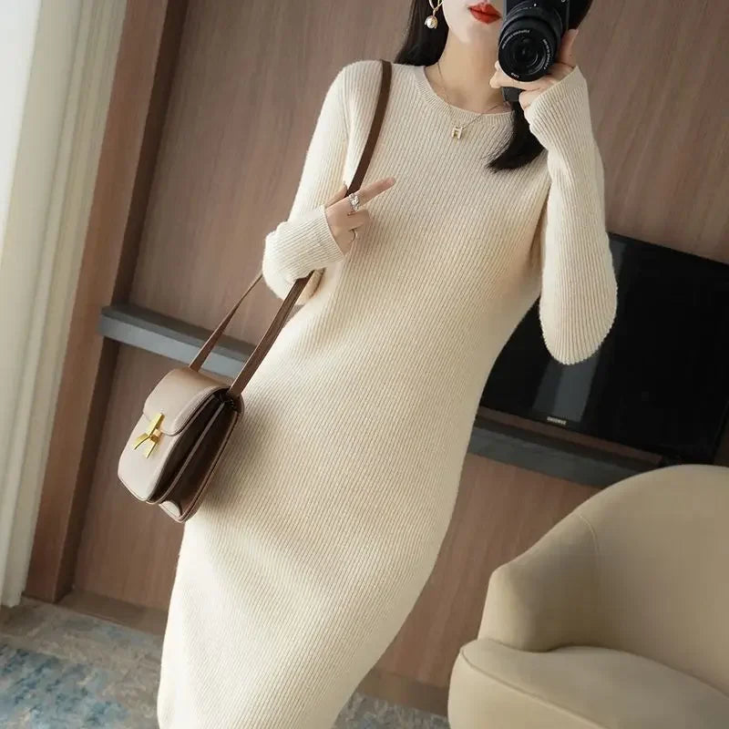 Cover Up Dresses for Women Midi Clothes Bodycon Crochet Sexy Daring Solid Knee Length Woman Dress Designer Aesthetic Hot Knitted