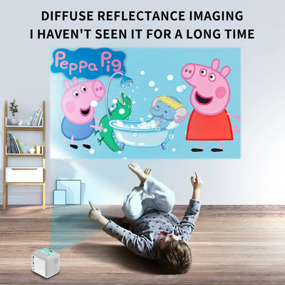 Q2: 640*480P Mini Projector | Phone Mirroring | Portable for Camping/Home Cinema | Children's Gift | Pocket Movie Theater"