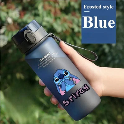 1000ML Stitch Angel Cartoon Water Cup Portable Plastic Large Capacity Cartoon Figures Clear Cup Outdoor Sports Water Chil Cift