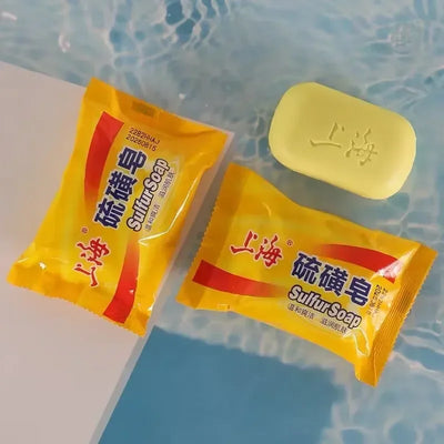 5PCS Shanghai Sulfur Soap Bath Soap Clean Wash Hands and Face Clean Unisex Soap Behind The Skin Face Deep Clean